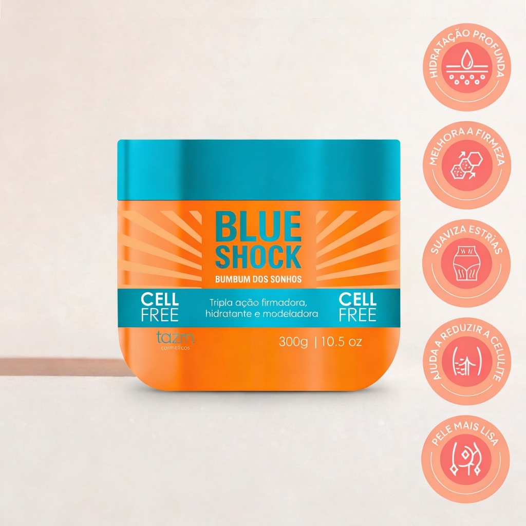 Creme Anti Celulite Anti Estrias Firmador - Blue Shock Bumbum dos Sonhos