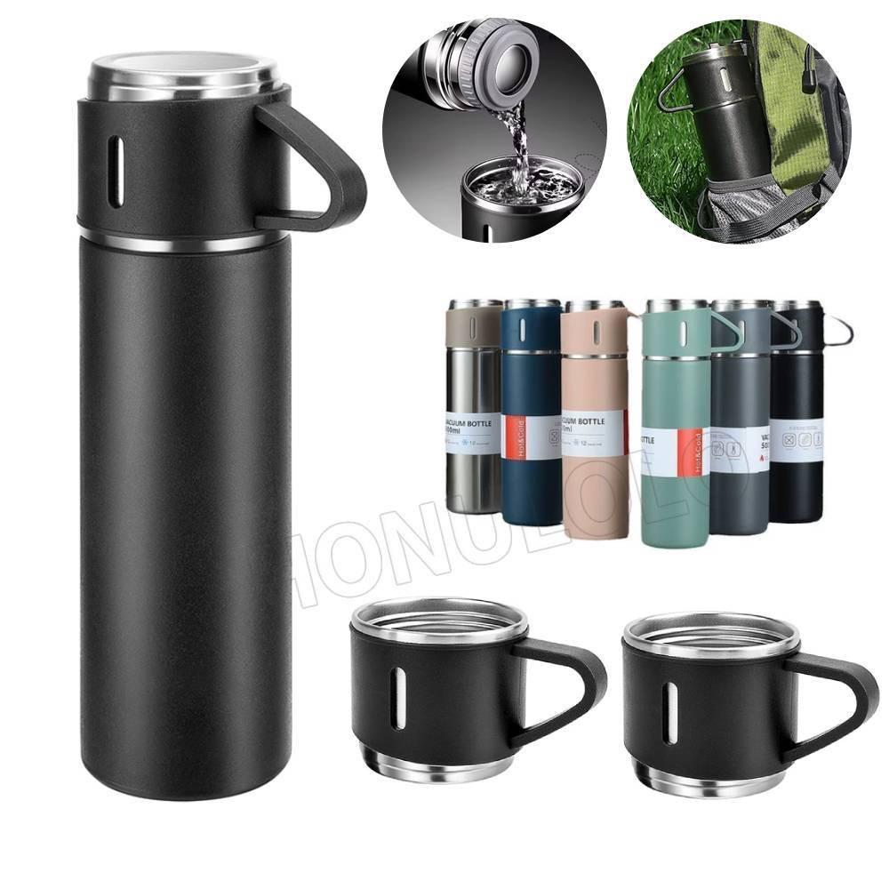 Imagem Caneca Garrafa Térmica Vacuum Bottle Inox  Bebidas Fria ou Quente 500ml, Disponível em Várias Cores