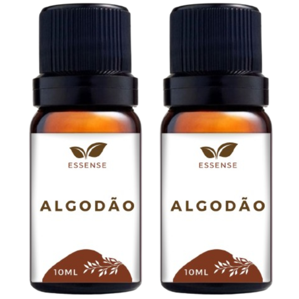 2 Essências de Algodão 10ml Hidrossolúvel Difusor Aromatizador Umidificador Essência Aromaterapia