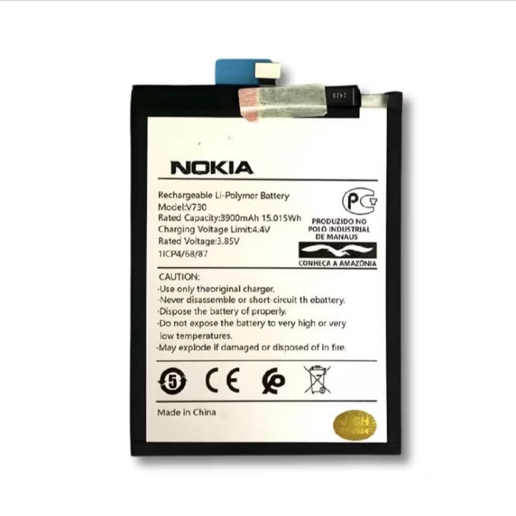BATERIA V730 COMPATIVEL COM NOKIA 1,4 TA - 1322 TA -1323T TA 1323 TA 1329
