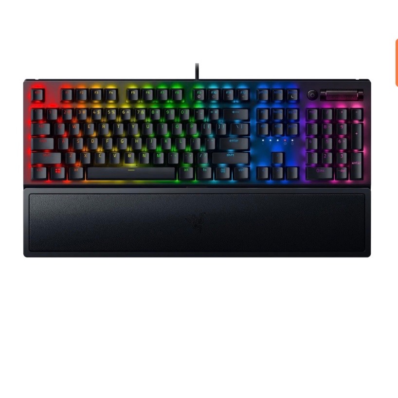 Teclado Mecânico Gamer Razer Blackwidow V3 Yellow Switch, Preto