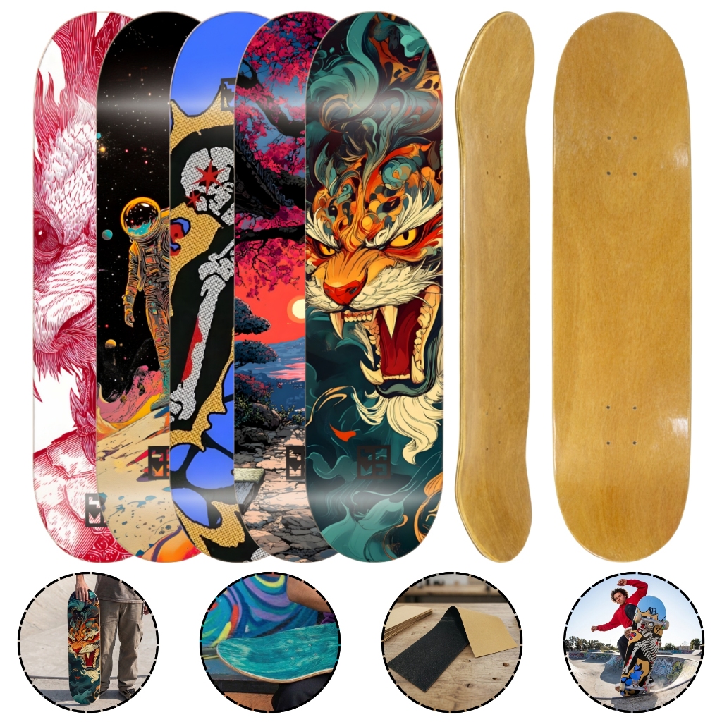 Shape Skate Profissional Fiber Glass Com Lixa Sem Limitação de Peso Vários Tamanhos