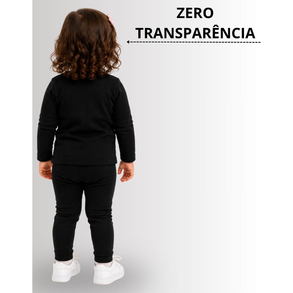 Detalhes do Roupa Térmica Bebê Segunda Pele Infantil Inverno Conjunto Blusa Manga Longa E Calça Forrado Uv