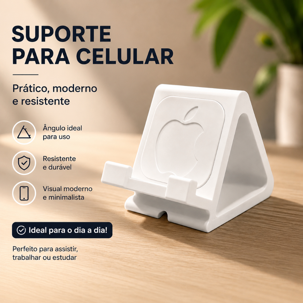 Suporte Para Celular Universal De Mesa Portátil Resistente Compacto