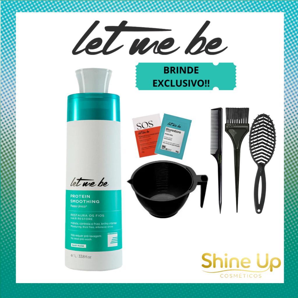 Let Me Be - Escova Progressiva Smoothing Protein Passo Unico Efeito Salão Liso Absoluto 1L Envio Imediato