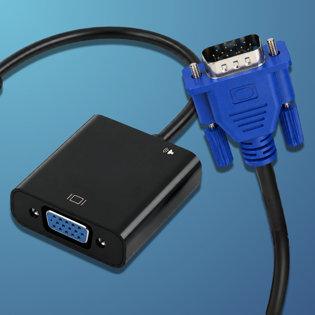 Kit Adaptador HDMI para VGA Conversor HDMI P/ VGA Full HD Notebook PC MAC monitor