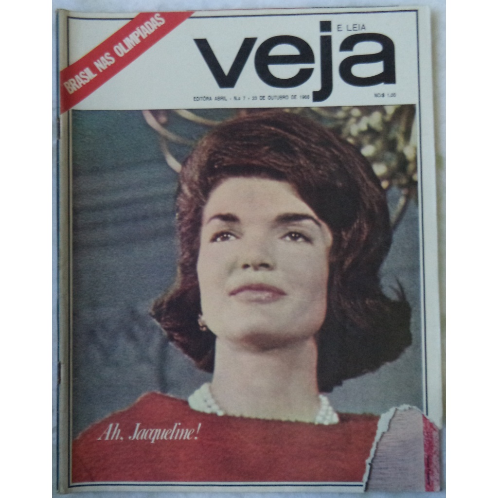 Revista Veja N° 7 Capa Jacqueline Kennedy Onassis. LEIA DESCRIÇÃO