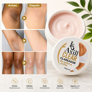 Creme Clareador Para Axilas Com 100% Dolomita 150g - L&Beauty Pele Uniforme
