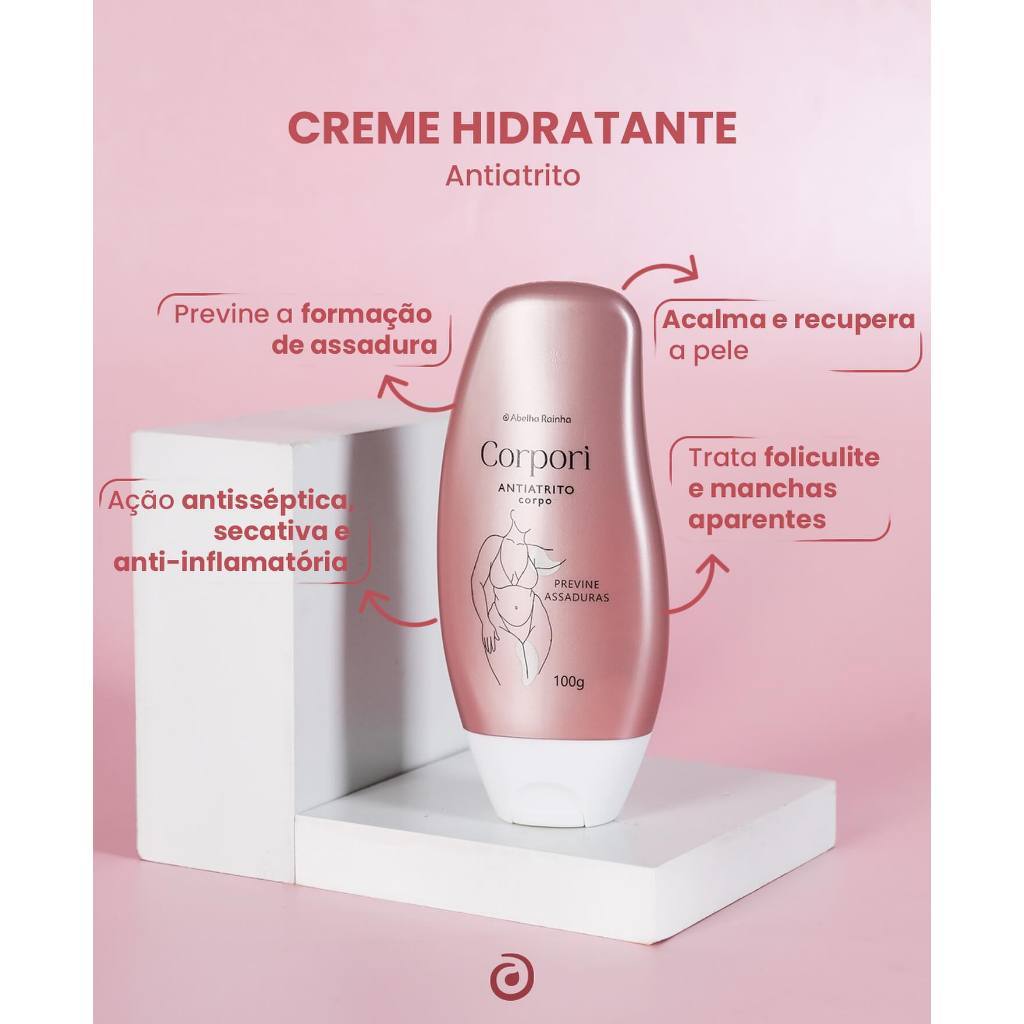 Creme Corpori Antiatrito 100g - Previne Manchas, Assaduras e Foliculite