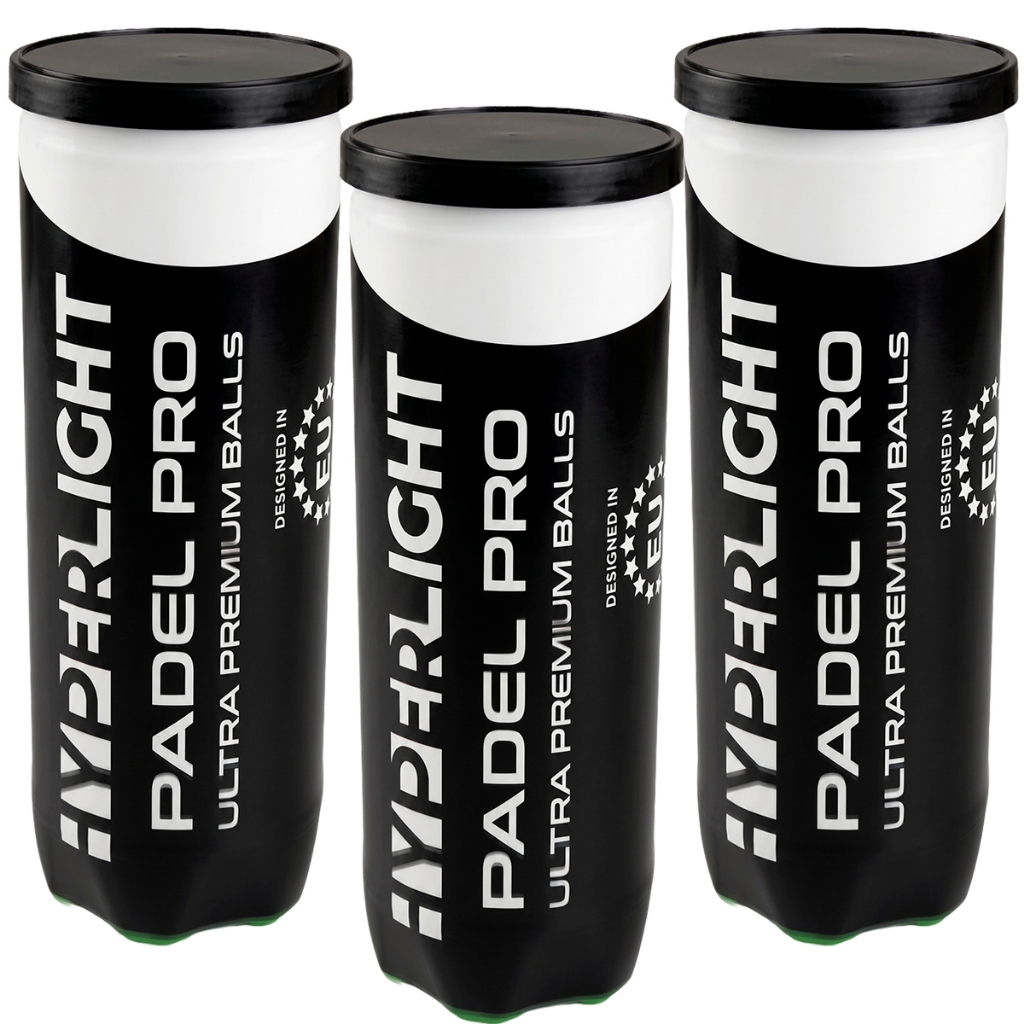 Kit 2 a 5 Tubos Bola de Padel Hyperlight Pro Premium Oficial FIP com 6 a 15 Bolinhas Duradouras Top