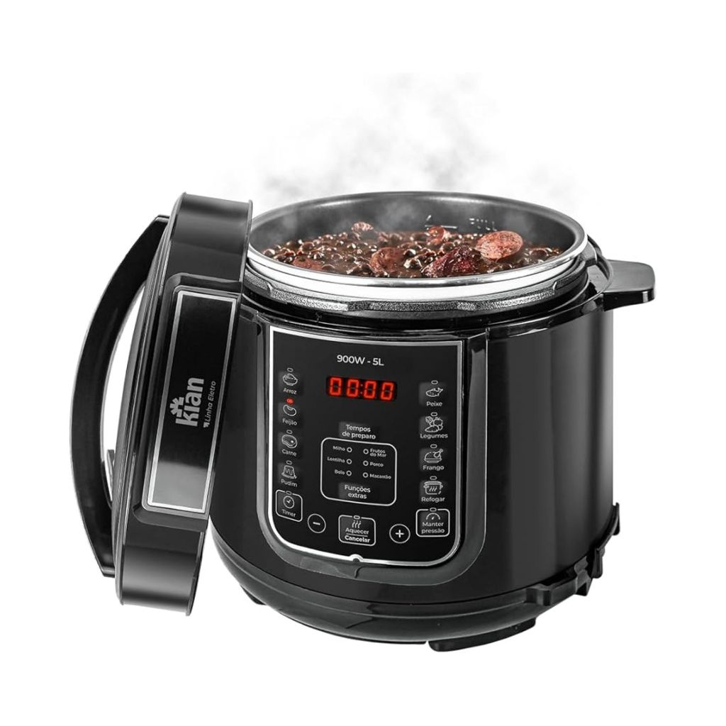 Panela De Pressao Eletrica Kian PPE-101 5L 220V 900W Antiaderente Com Timer