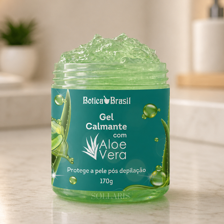 Gel Calmante Pós Depilatório Aloe Vera 170g Hidratação Pele Macia Botica Brasil Lucy’s