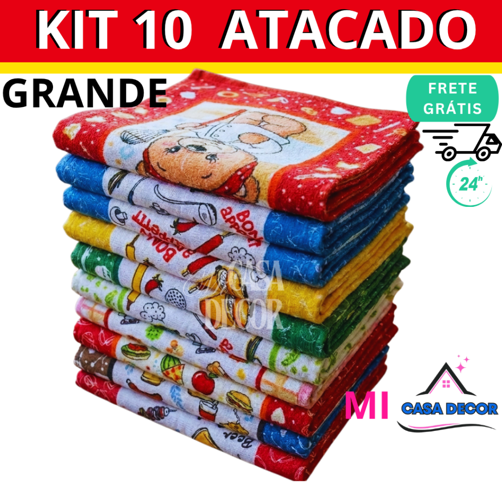 10 Panos De Prato Copa GRANDE  Premium Felpudo 40x60cm ou 35x55cm OFERTA HOJE