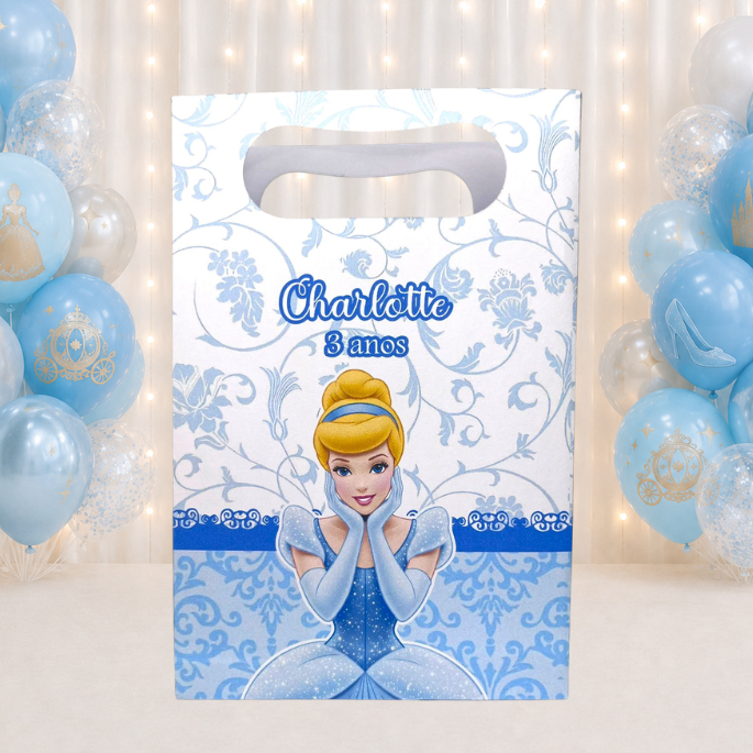 SACOLINHA PERSONALIZADA PARA LEMBRANCINHAS PRINCESA CINDERELA | SACOLA PERSONALIZADA | SACOLA SURPRESA