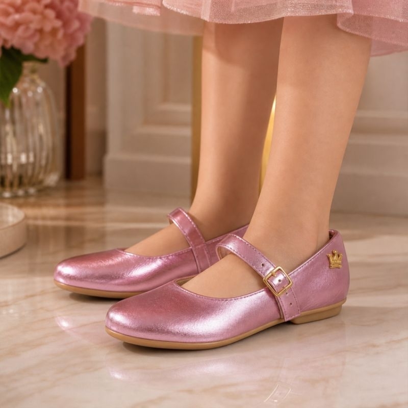 Sapatilha Infantil Menina dourado rosa fruta cor Azul Bebê Verão Tamanho 20 ao 35 Enfeite coroa lindy kids