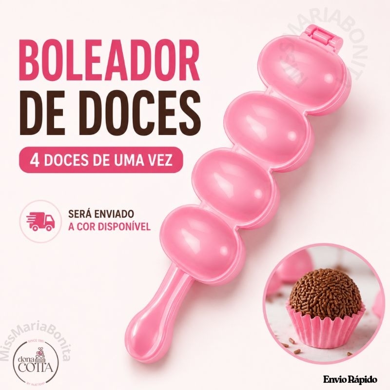 Boleador de Brigadeiro Doces Docinhos Beijinho Enrolador Modelador de Festa Confeitaria - MMB
