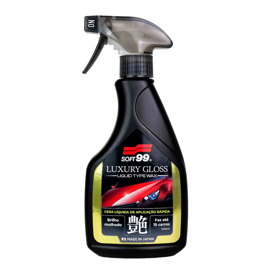 Luxury Gloss – 500ml – Soft99 – Cera Líquida de Carnaúba Brilho Molhado – Quick Detail