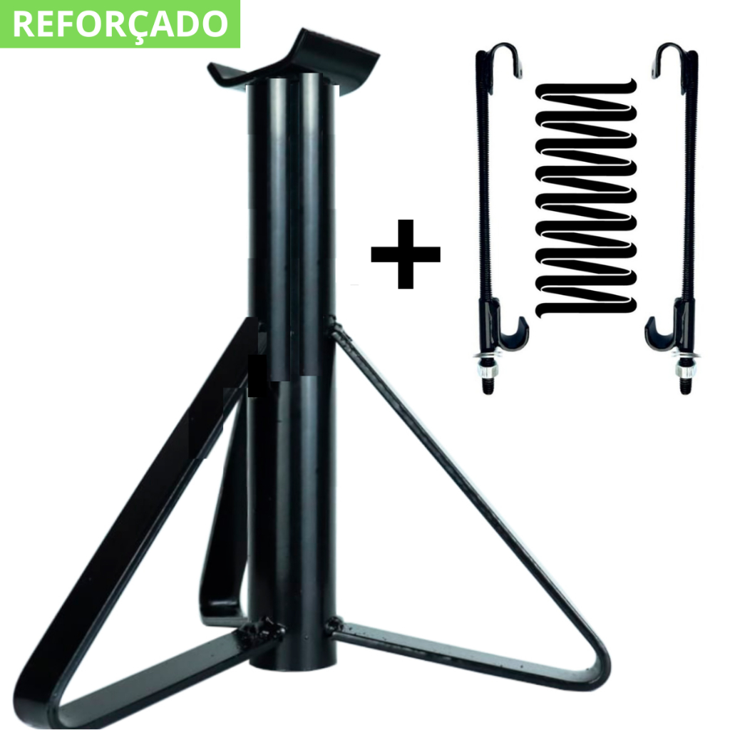 kit cavalete sem regulagem 40 cm + encolhedor de mola - reforçado