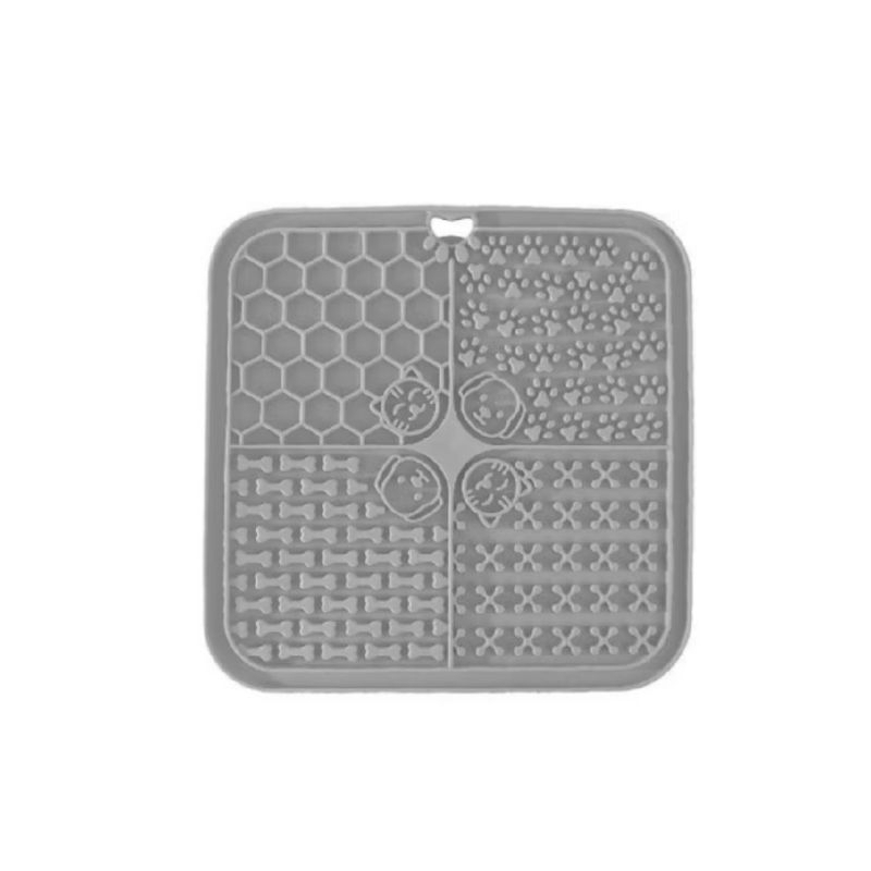 Tapete lambedor inibidor de ansiedade comedouro lento de silicone com ventosa cães e gatos
