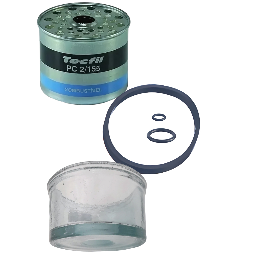 Copo Vidro + Filtro Diesel Combustivel Bomba Alimentadora Cav Perkins D10 D20 F4000 Tratores Massey