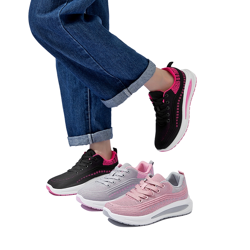 Tênis de corrida feminino com elástico macio - Ideal para esportes e caminhada ao ar livre MEIJILE