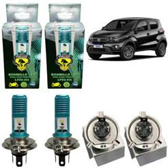 Kit 2x Lâmpada Farol LED H4 7000K Super Branca P/Carros