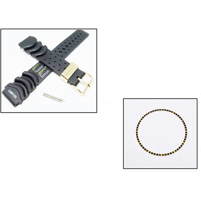 Pulseira de Borracha Hipper Aqualand serie ouro + Decalque Compatível C500 + Pinos
