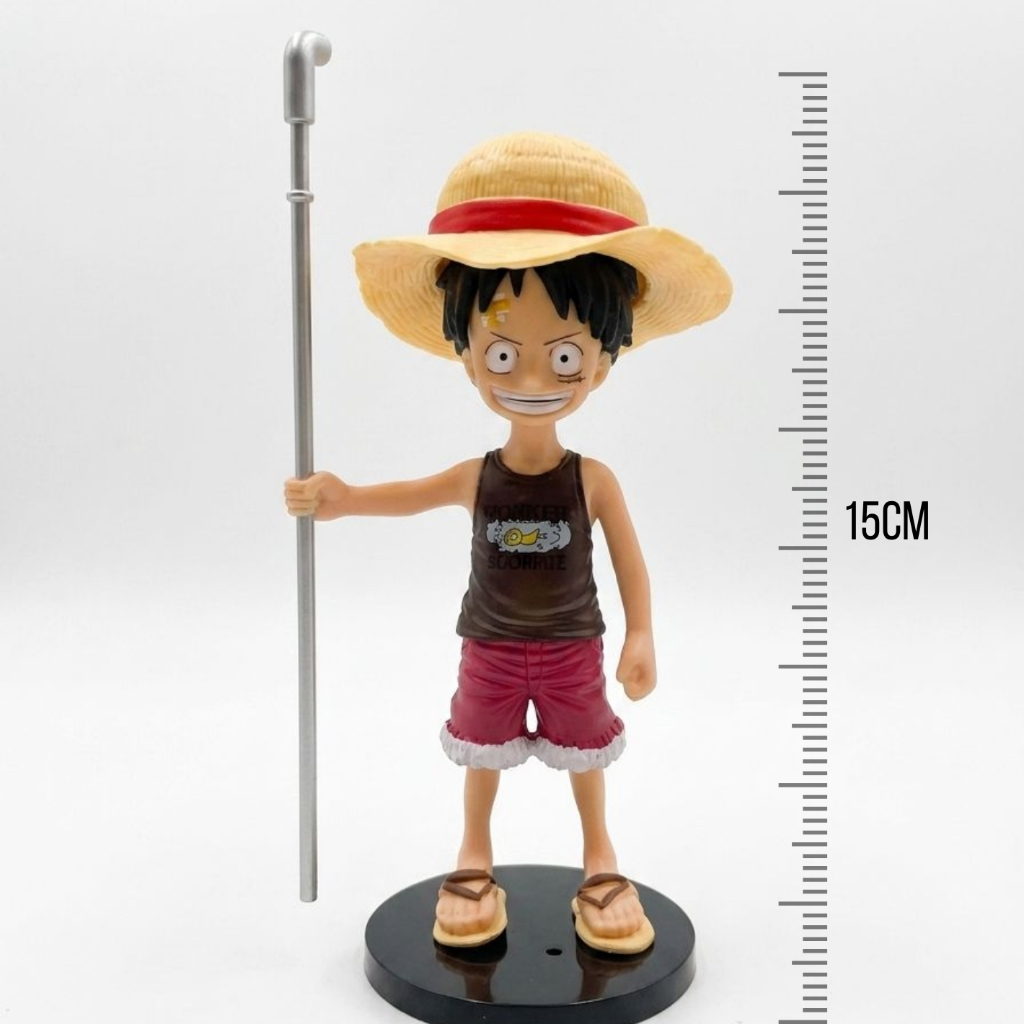 Monkey D. Luffy Action Figure 15cm One Piece Boneco Anime Colecionável PVC