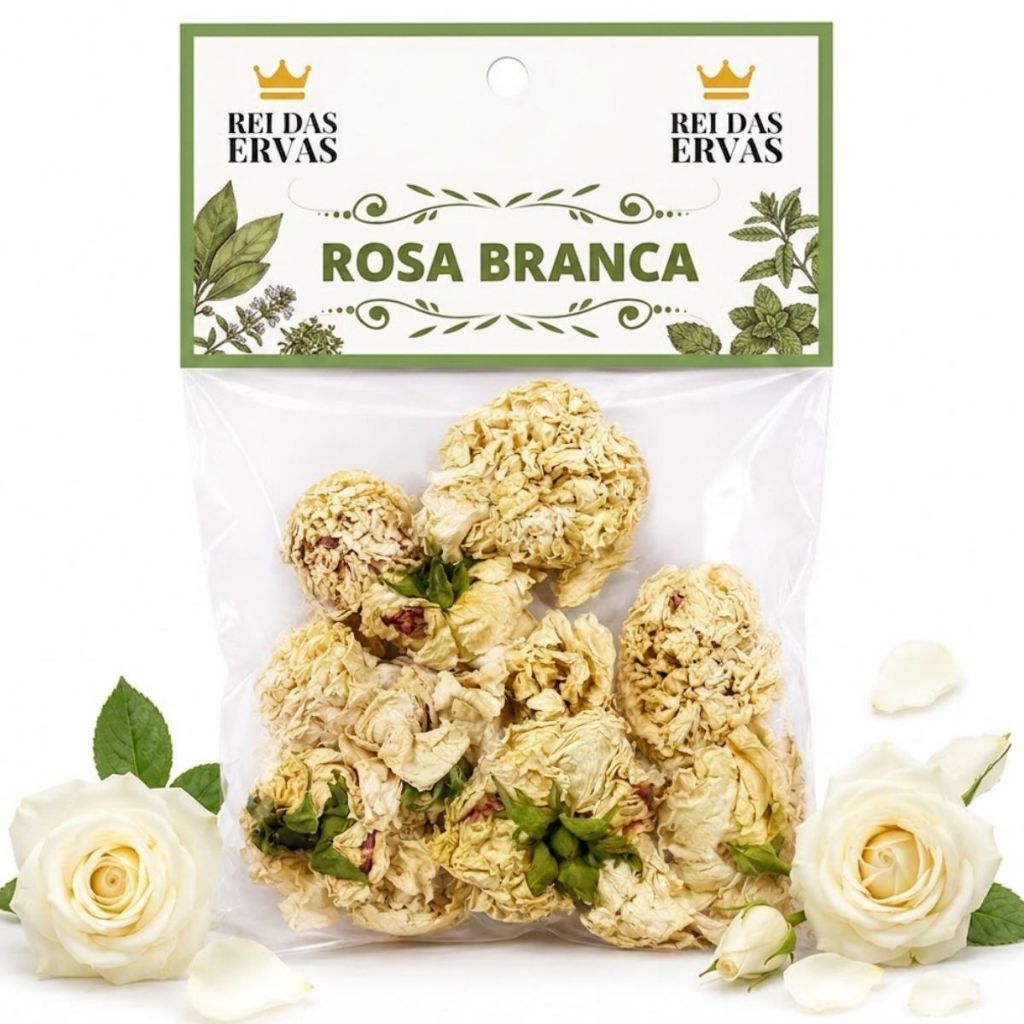 Rosa Branca Erva Banho Para Limpeza Energética e Purificação Unidade.