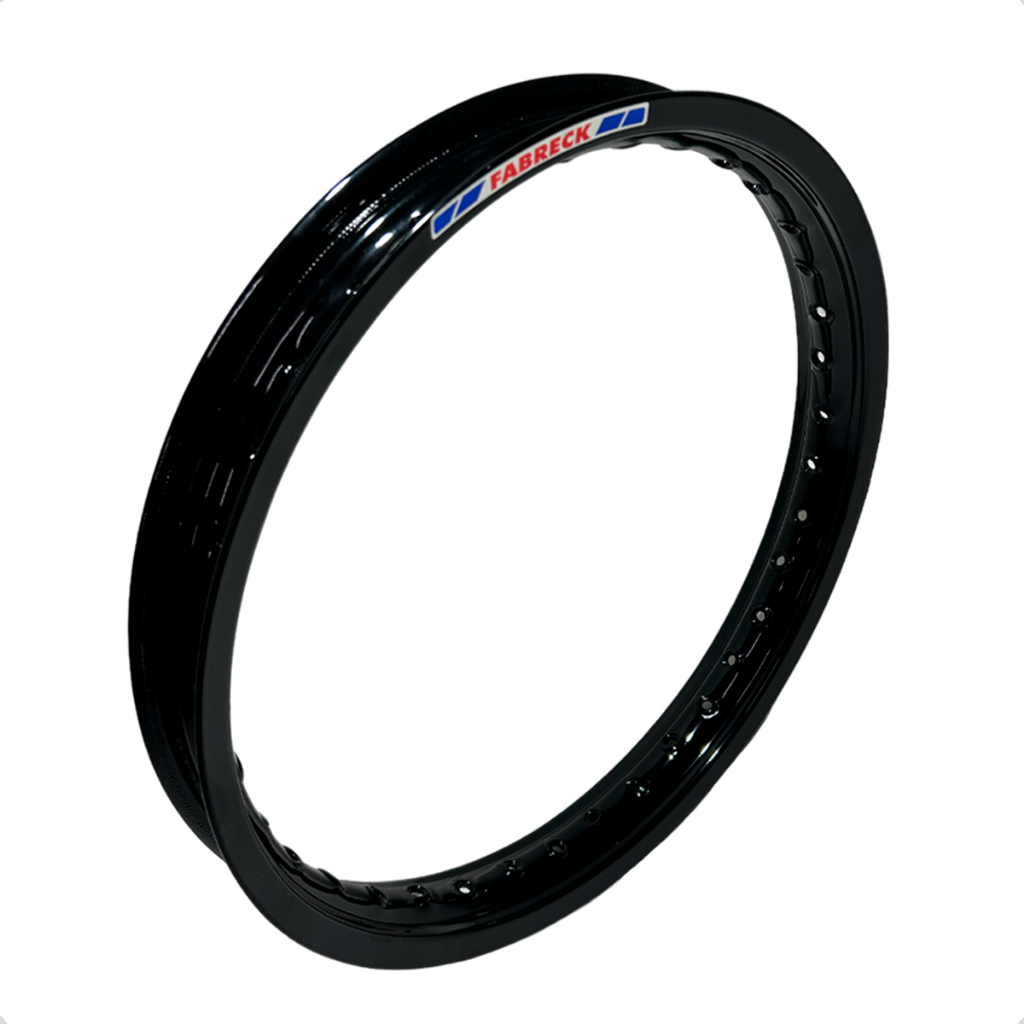 Aro Roda Calha Folha Jante Fabreck Dianteira 21x185 Aluminio Preto