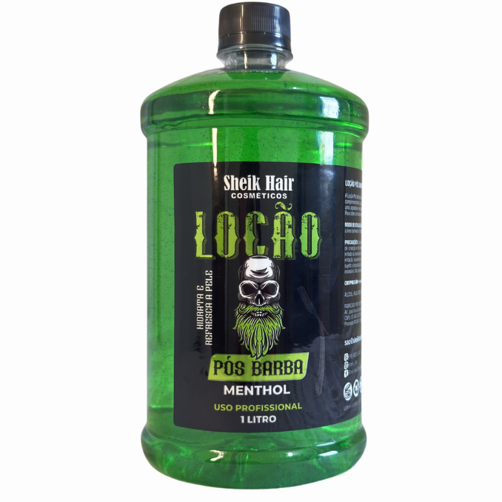 Loção Pós Barba Menthol Profissional Masculino Hidratante 1L