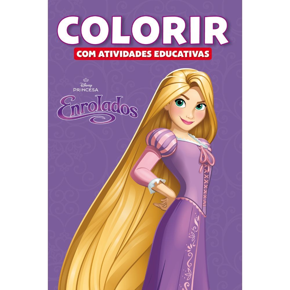 Livro de Colorir Atividades Educativas Disney Rapunzel Infantil