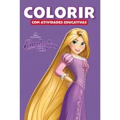 Livro de Colorir Atividades Educativas Disney Rapunzel Infantil