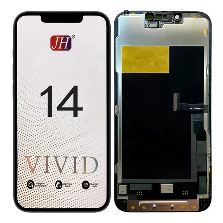 Tela Frontal Display Touch iPhone 14 Vivid FHD / Incell HD Preto