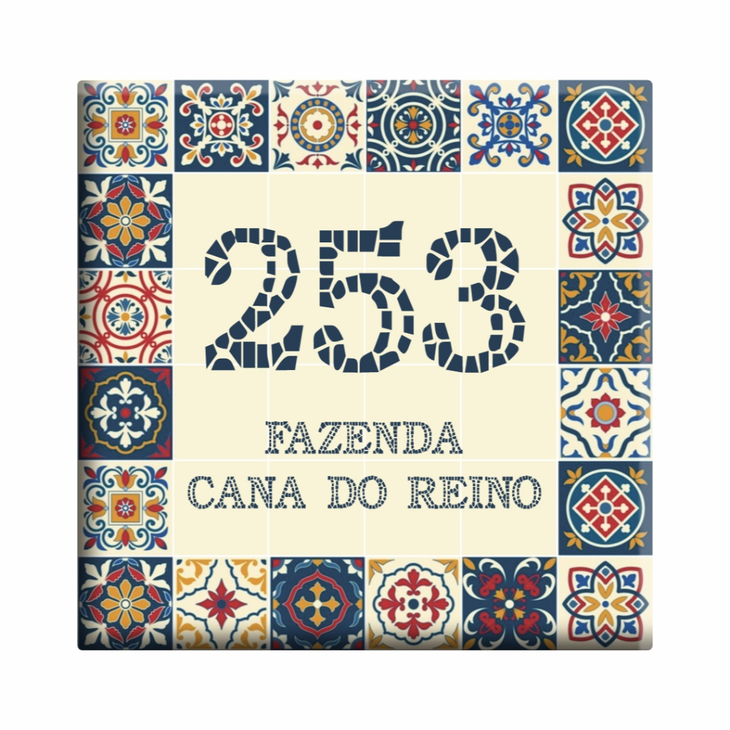Azulejo Número de Casa Personalizado e Nome da Rua e Número Placa para Muro Número Residencial 11