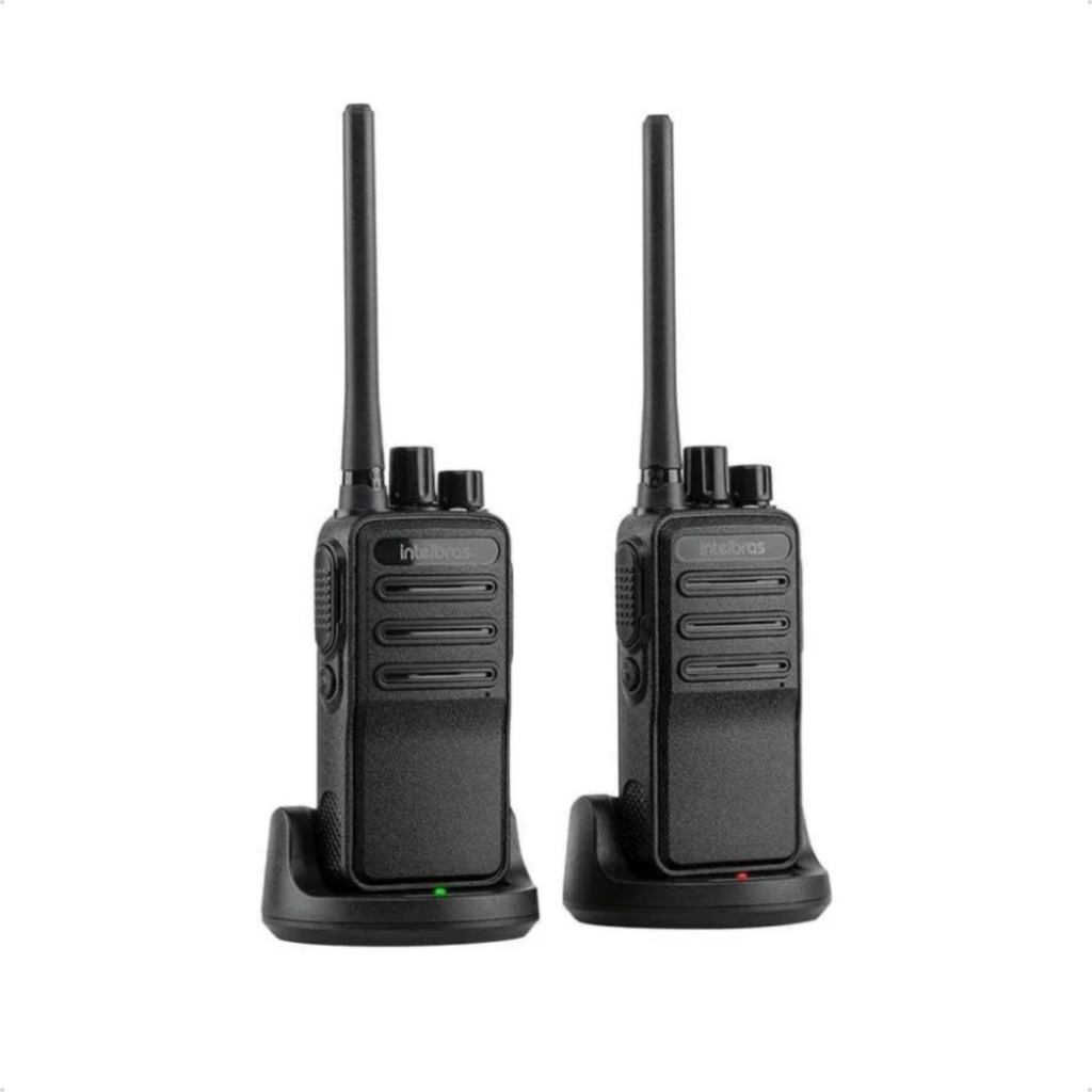 Kit 2 Rádios Comunicador Intelbras RC 3002 G2 Comando de Voz Português 16 Canais Comunicação
