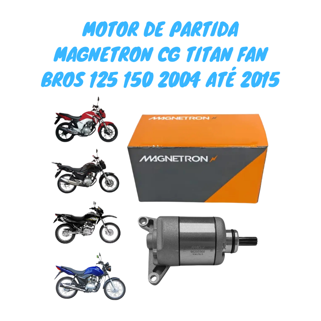 Imagem Motor de Partida Arranque Honda Fan 125 150 Titan 150 Bros 125 150 2004 A 2015 Original Magnetron