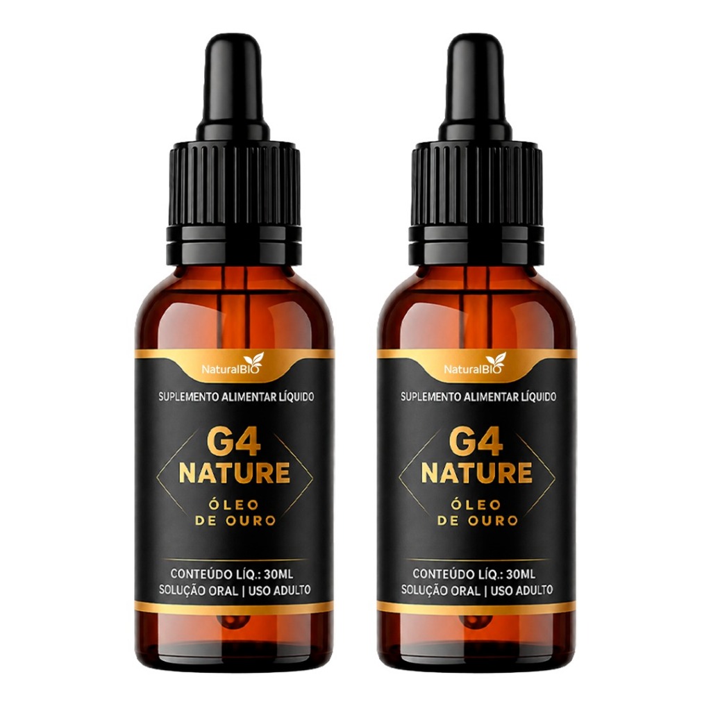 kit 2 Unidades - G4 Nature Óleo de Ouro | NaturalBIO – Premium para o seu bem-estar