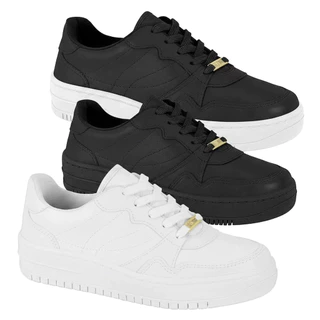 Tênis Vizzano Feminino Casual Plataforma Macia Confortável Dia Moda Passeio Leve Conforto Flatform