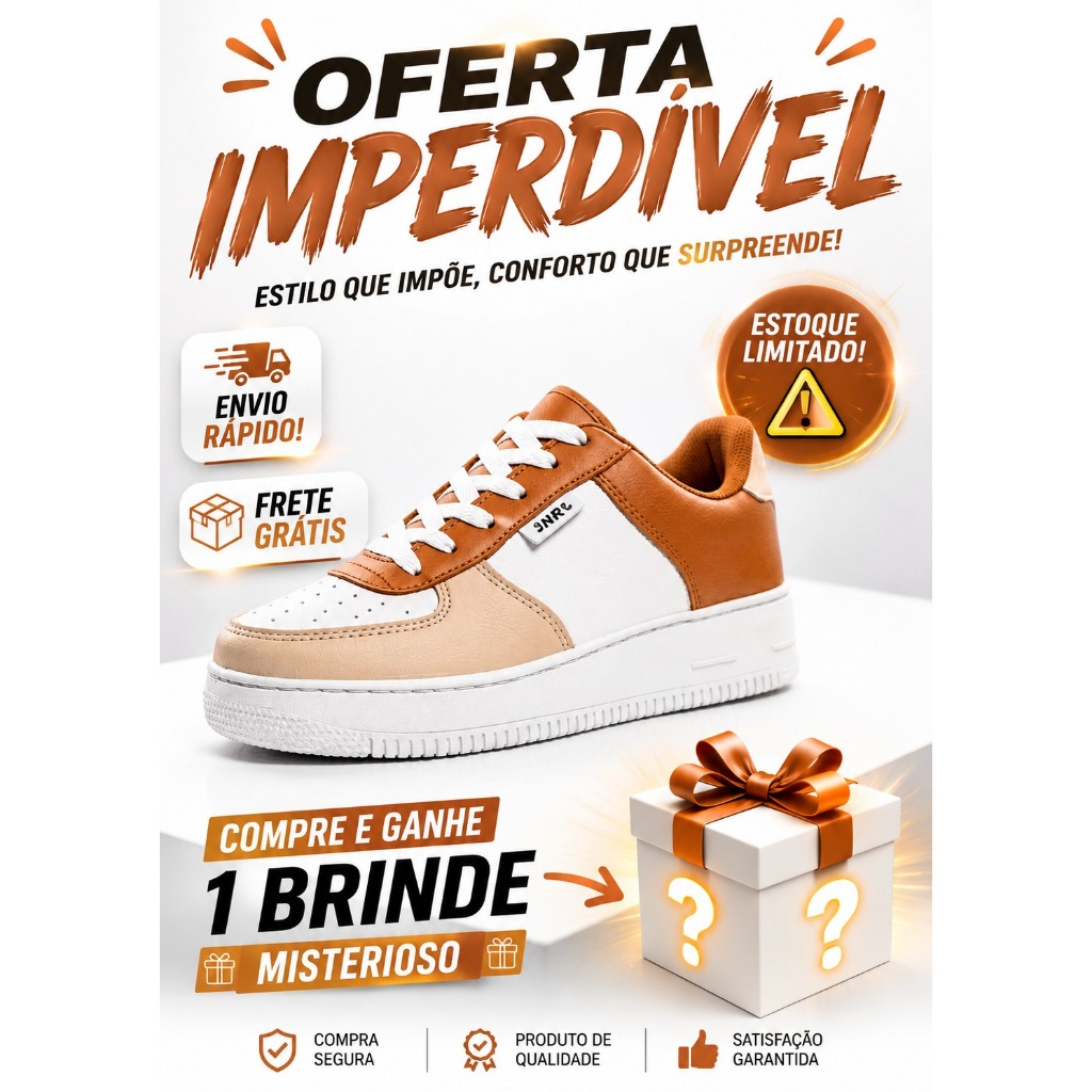 Tênis Casual Feminino Tradicional Confortável Dia A Dia Promoção envio rapido + brinde surpresa