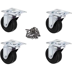 Kit 20/30/50 Rodinhas Rodizios Giratorio para moveis - 3,2 cm. ( 4 cm. total) PVC/Metal móveis vaso mala