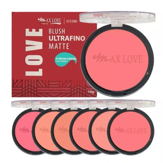 Blush Facial Ultrafino Matte A Prova D' Água - Max Love