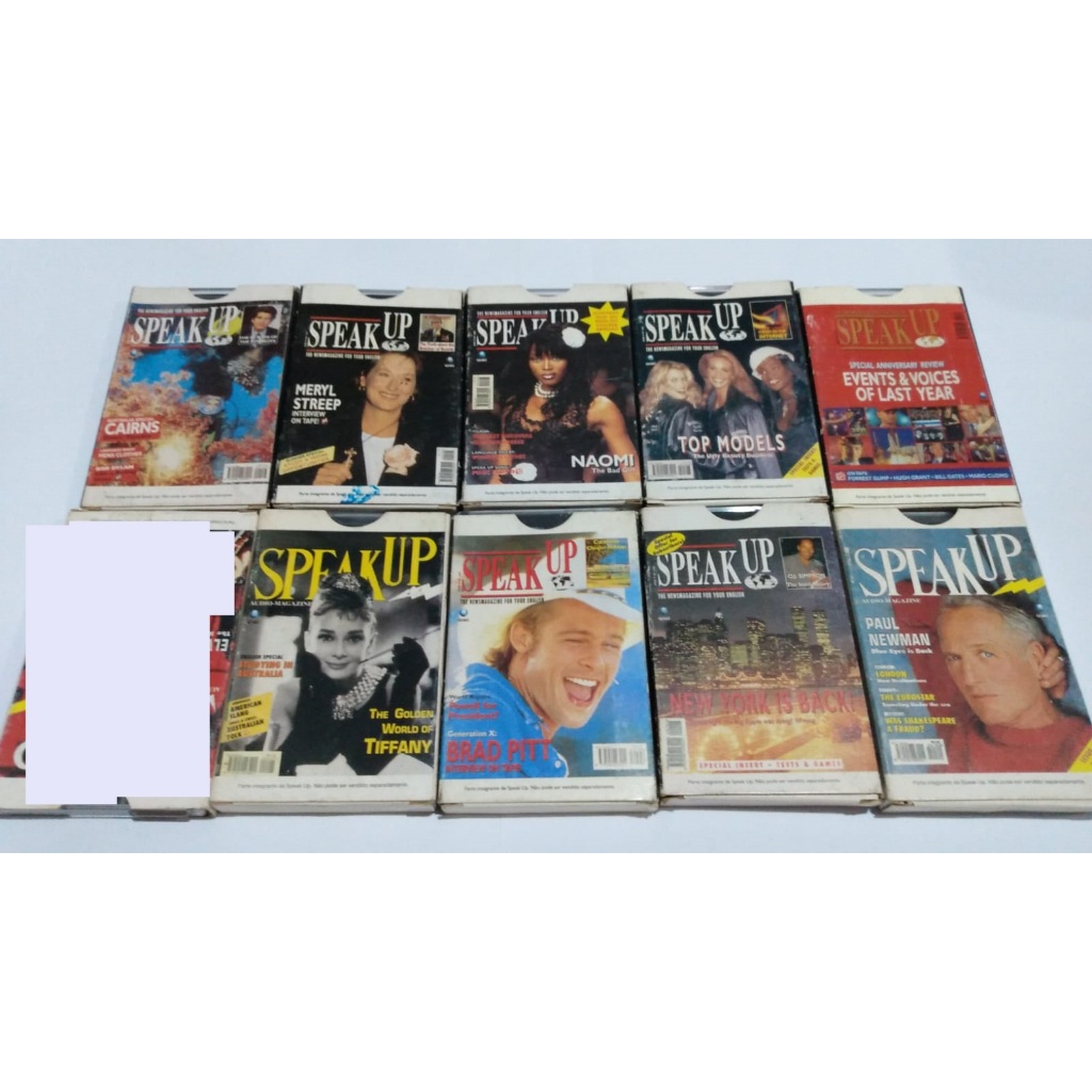 Coleção revista Speak Up antiga fitas K7