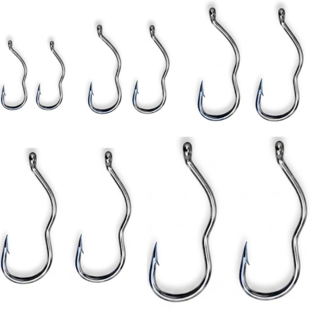 kit 60 Anzol De Pesca Auto Flip Fisgada Automática Tilápia Pacu Piau Traira Carpa