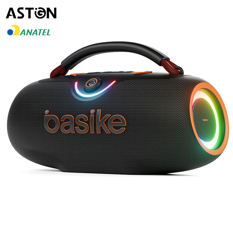 Astgn X Basike Caixa deSom Sem Fio Basike400W Bluetooth 5.3 IPX6 Bateria 30000mAh RGB Powerbank TWS