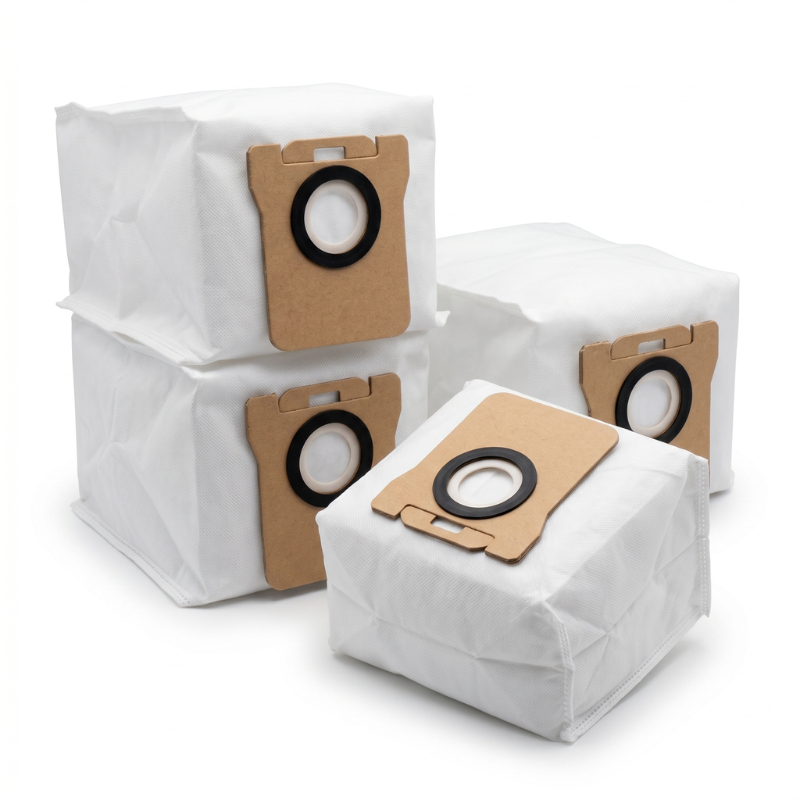 Kit 4 Sacos de Pó Compatível Xiaomi X20+ X10+ Dreame L10s L20 X30 X40 Ultra para Robô Aspirador Auto Clean