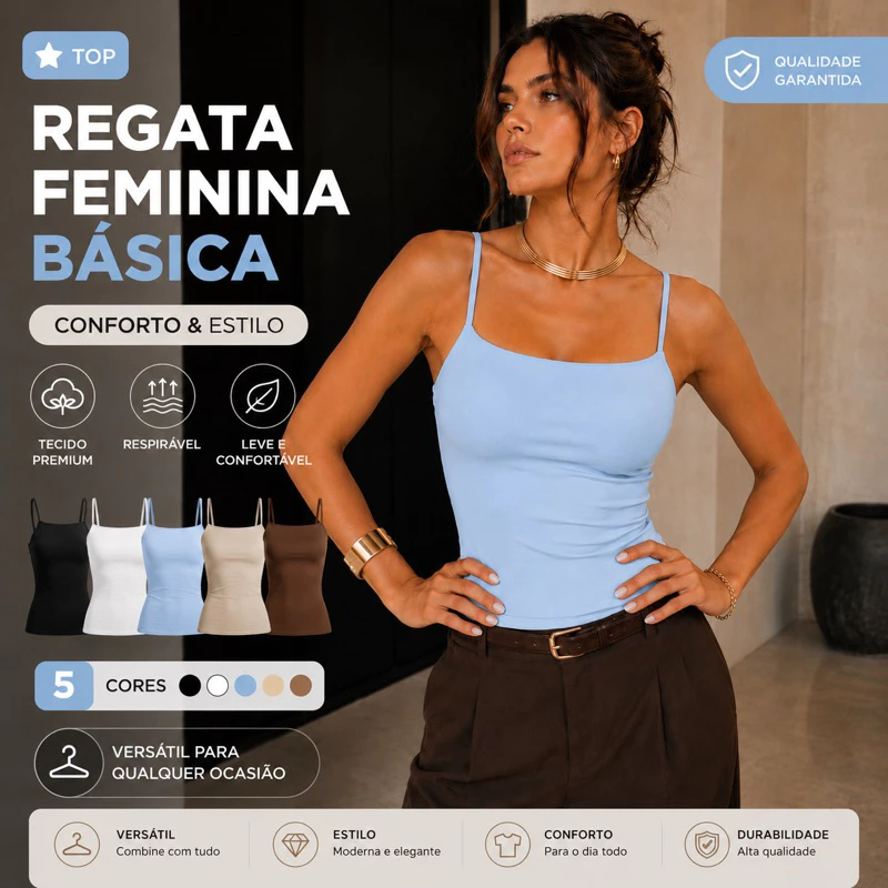 "Imperdível: Blusa Regata Casual por R$ 35,96! 🌟"