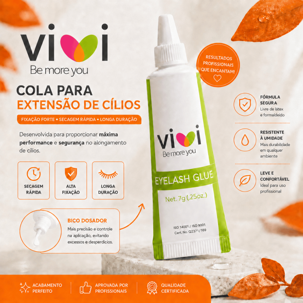 Cola Vivi De Cilios Mild 7g para Extensão de Cílios Tufinho - Branca