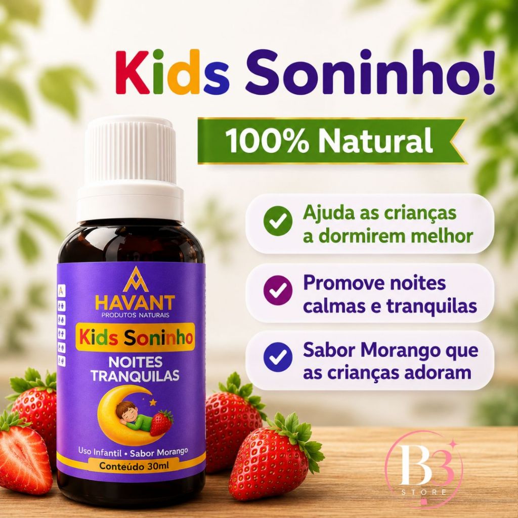 Insonia Infantil Composto Dormir Bem 100% Natural Havant