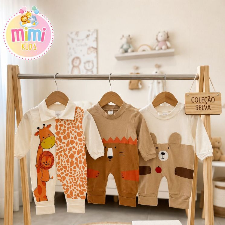 Kit Sortido 03 Peças de Roupas Infantil Menino e Menina - Promoção - Kit com 3 Macacão Roupa Infantil Envio Imediato